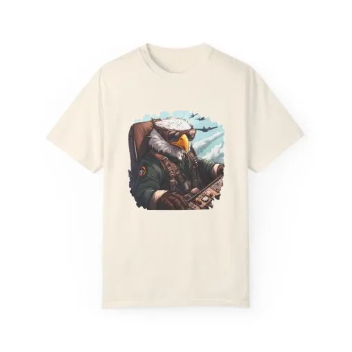 Pilot Eagle Unisex Garment-Dyed T-Shirt - Adventure Apparel for Aviation Enthusiasts - Image 9