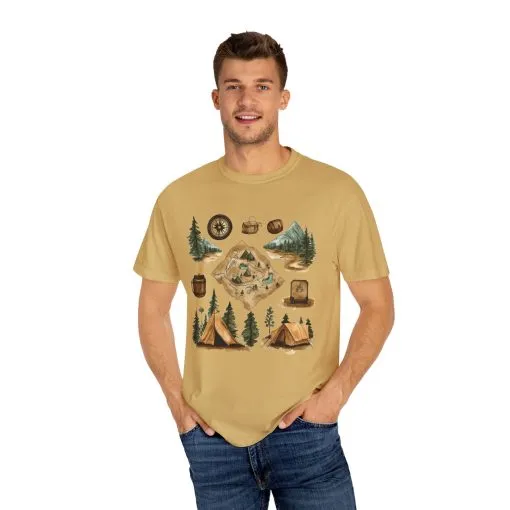 Adventure Awaits Unisex Garment-Dyed T-Shirt – Perfect for Nature Lovers and Camping Enthusiasts - Image 19