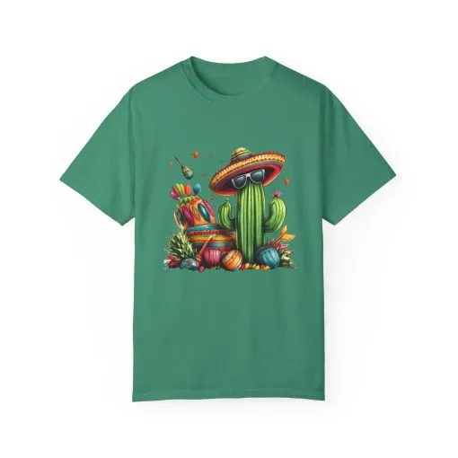 Vibrant Cactus Fiesta T-Shirt - Unisex Garment-Dyed Tee for Summer Celebrations - Image 29