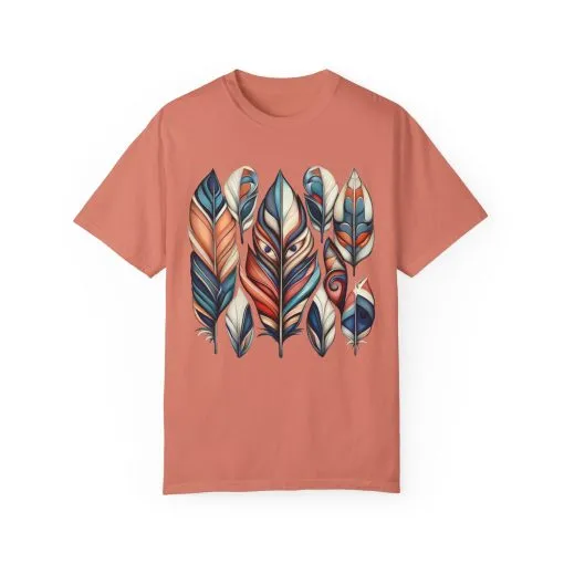 Bohemian Feathers Unisex T-Shirt - Artistic Nature Design - Image 11