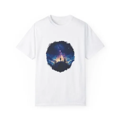Galactic Night Unisex Garment-Dyed T-Shirt - Cosmic Adventure Tee - Image 5