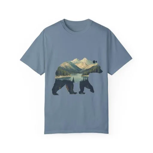 Nature-Inspired Bear Graphic Unisex T-Shirt - Image 31