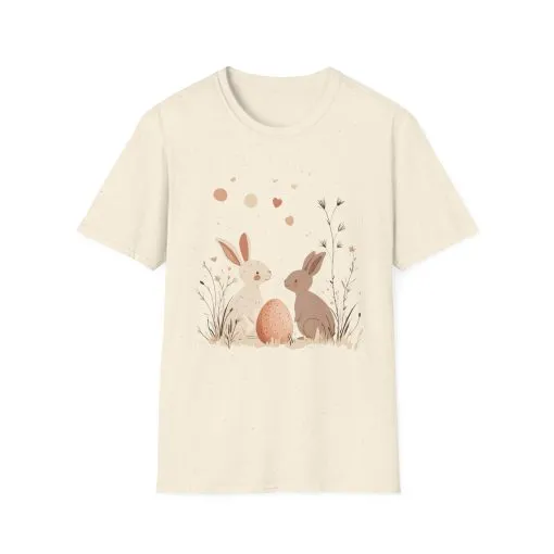 Spring Bunny Love Unisex Softstyle T-Shirt - Cute Floral Design for Easter Celebrations - Image 17