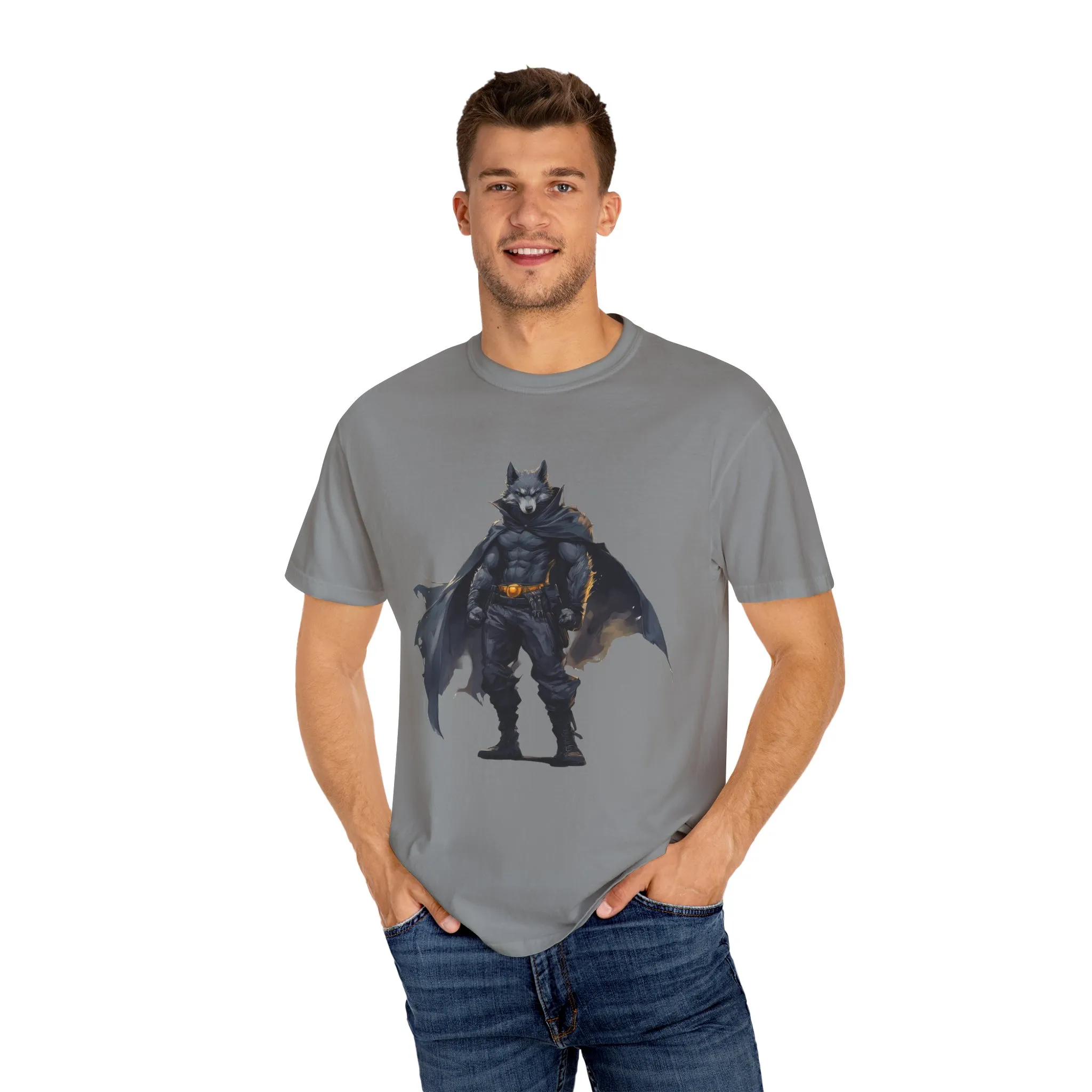 Heroic Wolf T-Shirt | Unisex Garment-Dyed Tee for Animal Lovers & Comic Fans - Image 31