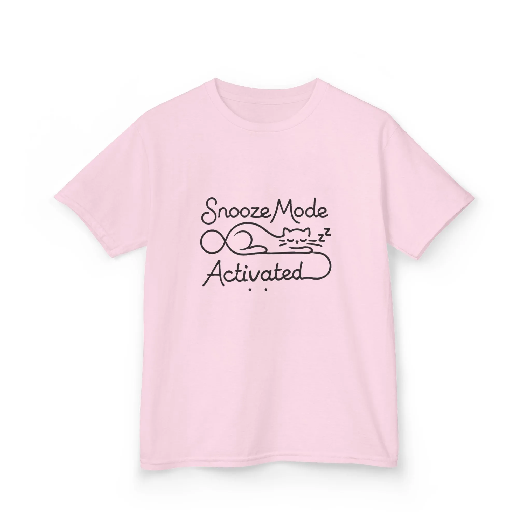 Kids 'Snooze Mode Activated' Heavy Cotton Tee - Fun Sleepy T-Shirt for Boys and Girls - Image 50