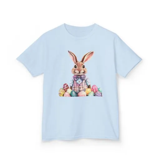 Easter Bunny Kids Heavy Cotton™ Tee - Cute Easter Celebration Shirt - Image 14