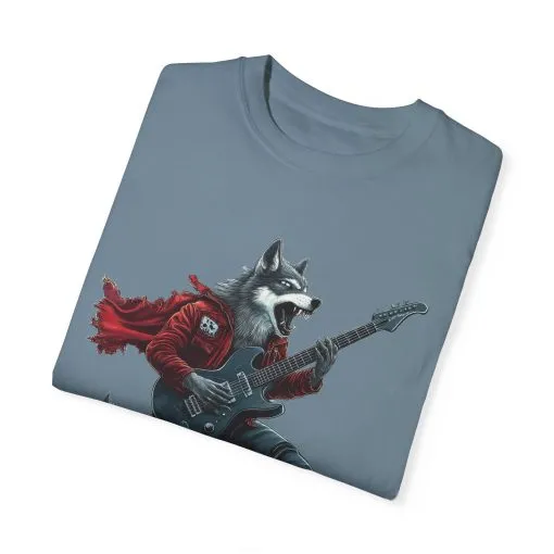Rockin' Wolf Unisex Garment-Dyed T-Shirt - Perfect for Music Lovers - Image 18