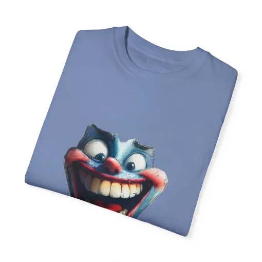 Unisex Garment-Dyed T-shirt with Vintage Clown Print - Perfect for Halloween & Graphic Tee Lovers - Image 14