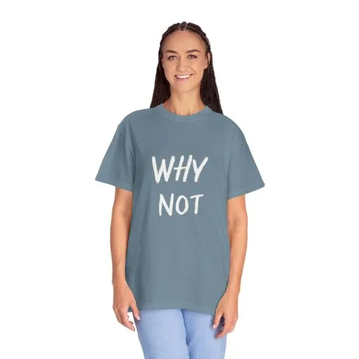 Why Not? Unisex Garment-Dyed T-Shirt - Casual Fun Statement Tee - Image 20