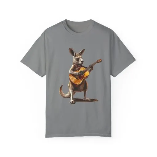 Funny Kangaroo Playing Guitar Unisex T-shirt - Image 37