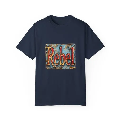 Rebel Unisex Garment-Dyed T-Shirt - Vintage Style Graphic Tee - Image 45