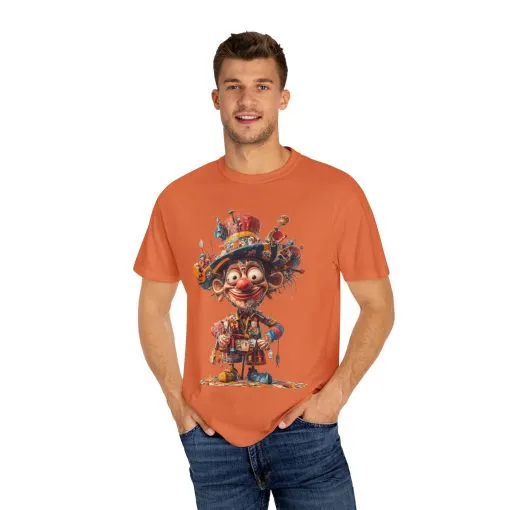 Whimsical Artist Unisex Garment-Dyed T-Shirt - Colorful Character Design - Image 17