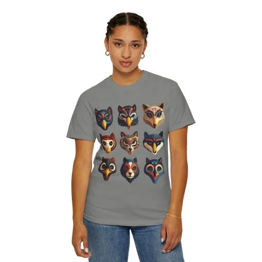 Wild Animal Masks Unisex Garment-Dyed T-Shirt - Image 20