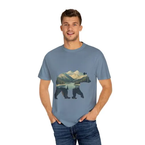 Nature-Inspired Bear Graphic Unisex T-Shirt - Image 33