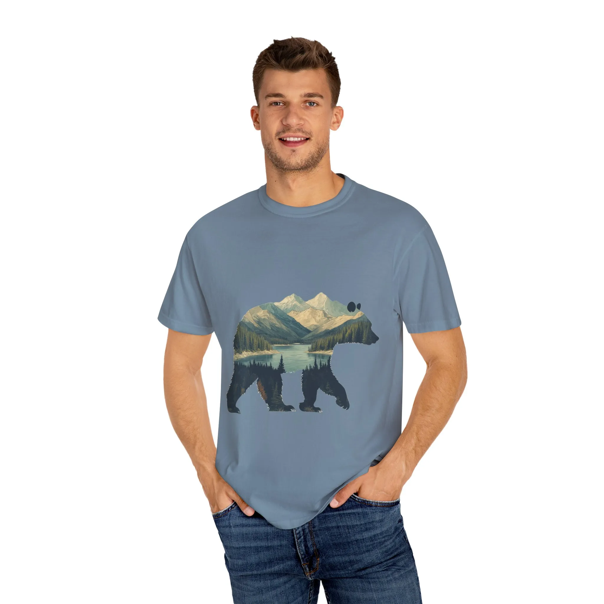 Nature-Inspired Bear Graphic Unisex T-Shirt - Image 33