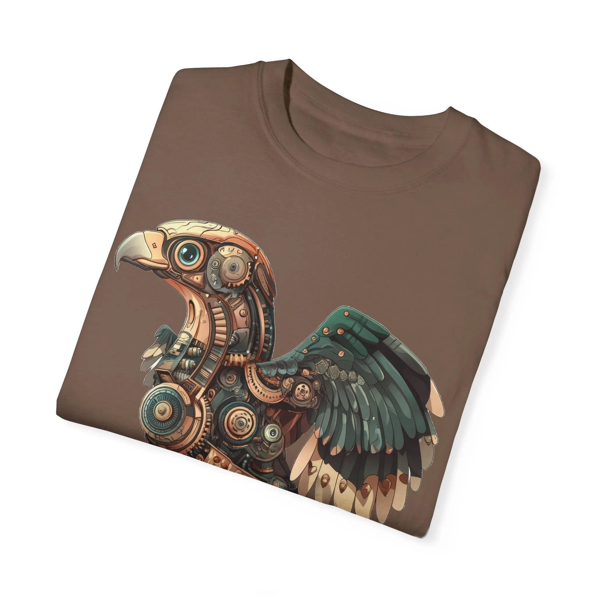 Steampunk Mechanical Bird Unisex Garment-Dyed T-Shirt - Image 22