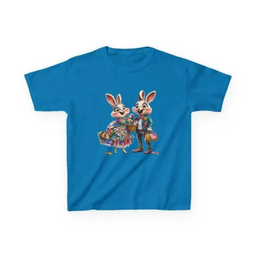 Adorable Bunny Couple Kids Tee - Perfect for Easter Celebrations - Image 19