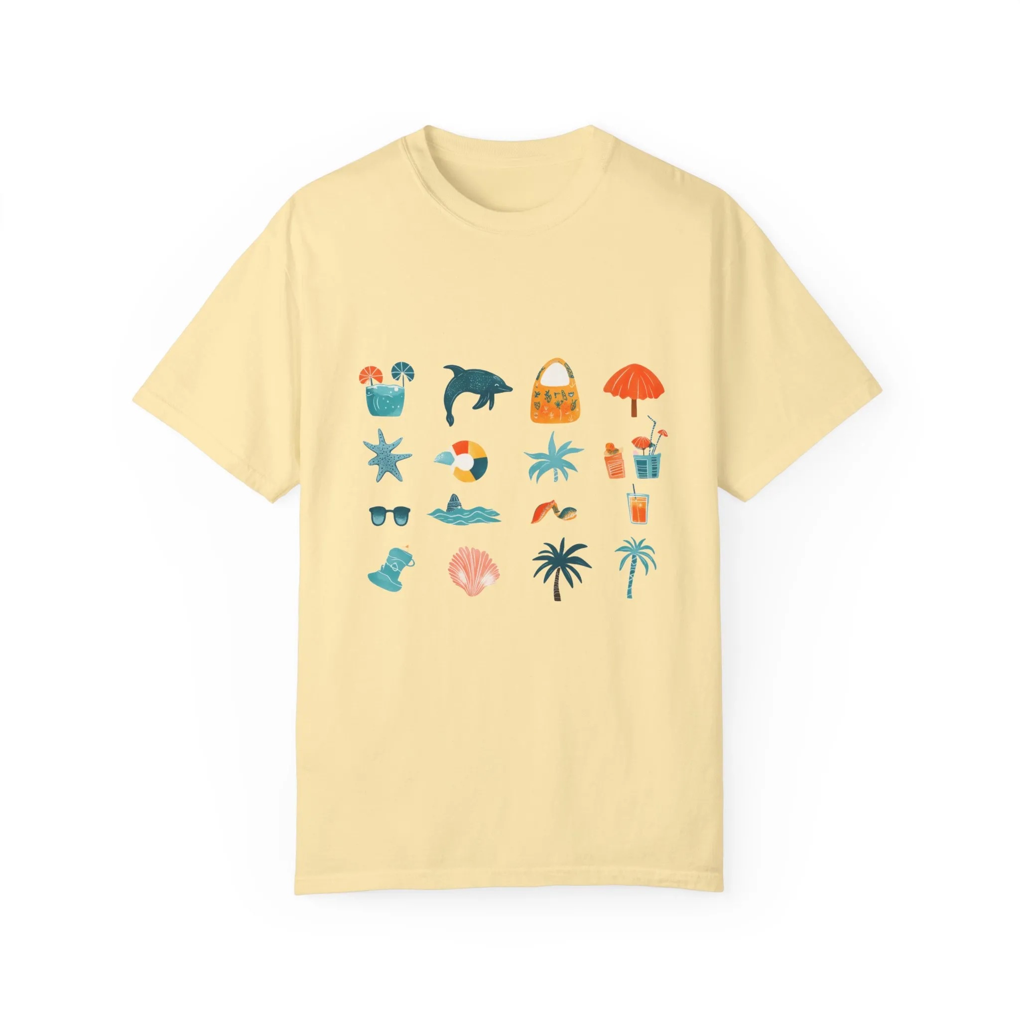 Tropical Vibes Unisex Garment-Dyed T-Shirt | Beach Life Design - Image 9