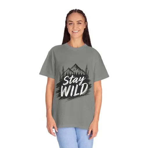 Stay Wild Unisex Garment-Dyed T-Shirt for Adventure Lovers - Image 48