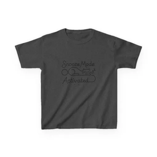 Kids 'Snooze Mode Activated' Heavy Cotton Tee - Fun Sleepy T-Shirt for Boys and Girls - Image 17