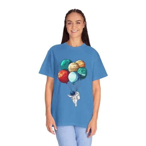 Astronauts and Planets Graphic T-Shirt - Unisex Garment-Dyed Tee - Image 24