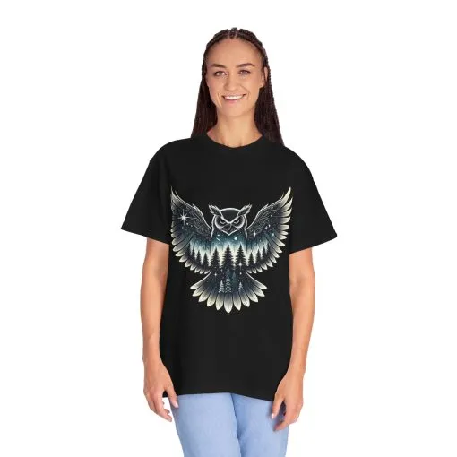 Unisex Garment-Dyed Owl T-Shirt | Nature-Inspired Design for Outdoor Lovers - Image 4