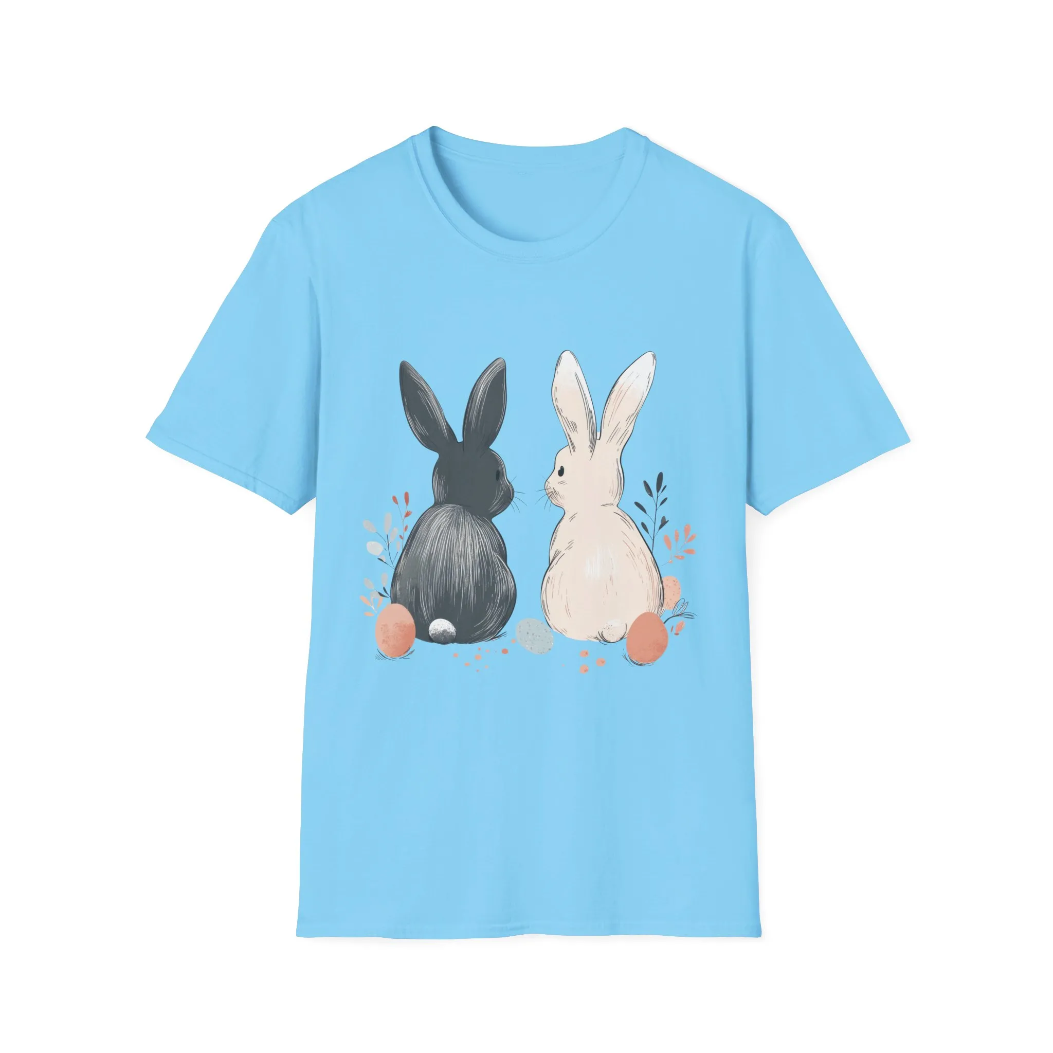 Cute Bunny Love Unisex Softstyle T-Shirt for Easter Celebrations - Image 31