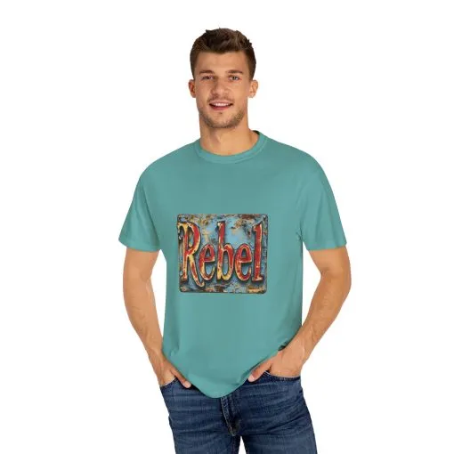 Rebel Unisex Garment-Dyed T-Shirt - Vintage Style Graphic Tee - Image 19