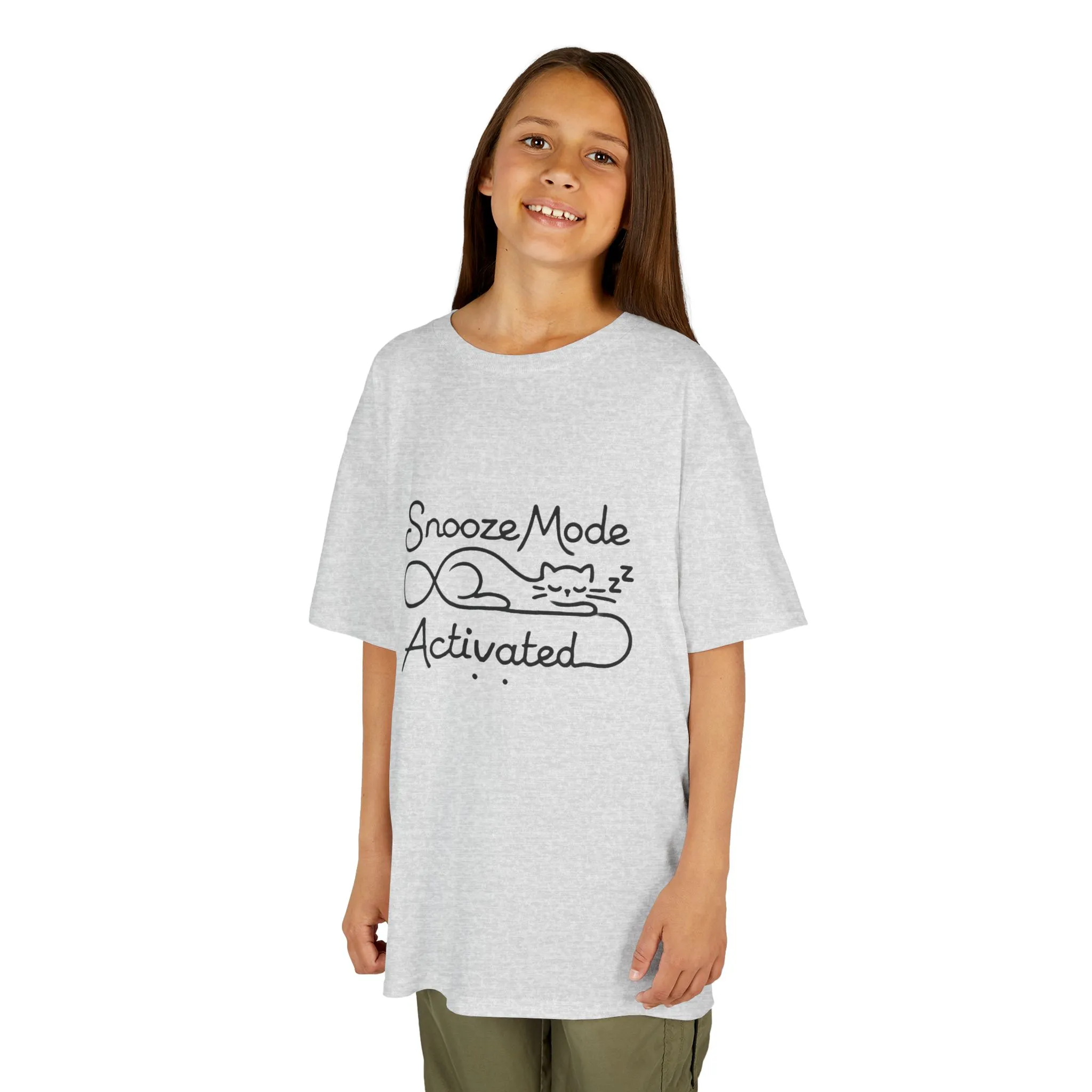 Kids 'Snooze Mode Activated' Heavy Cotton Tee - Fun Sleepy T-Shirt for Boys and Girls - Image 3