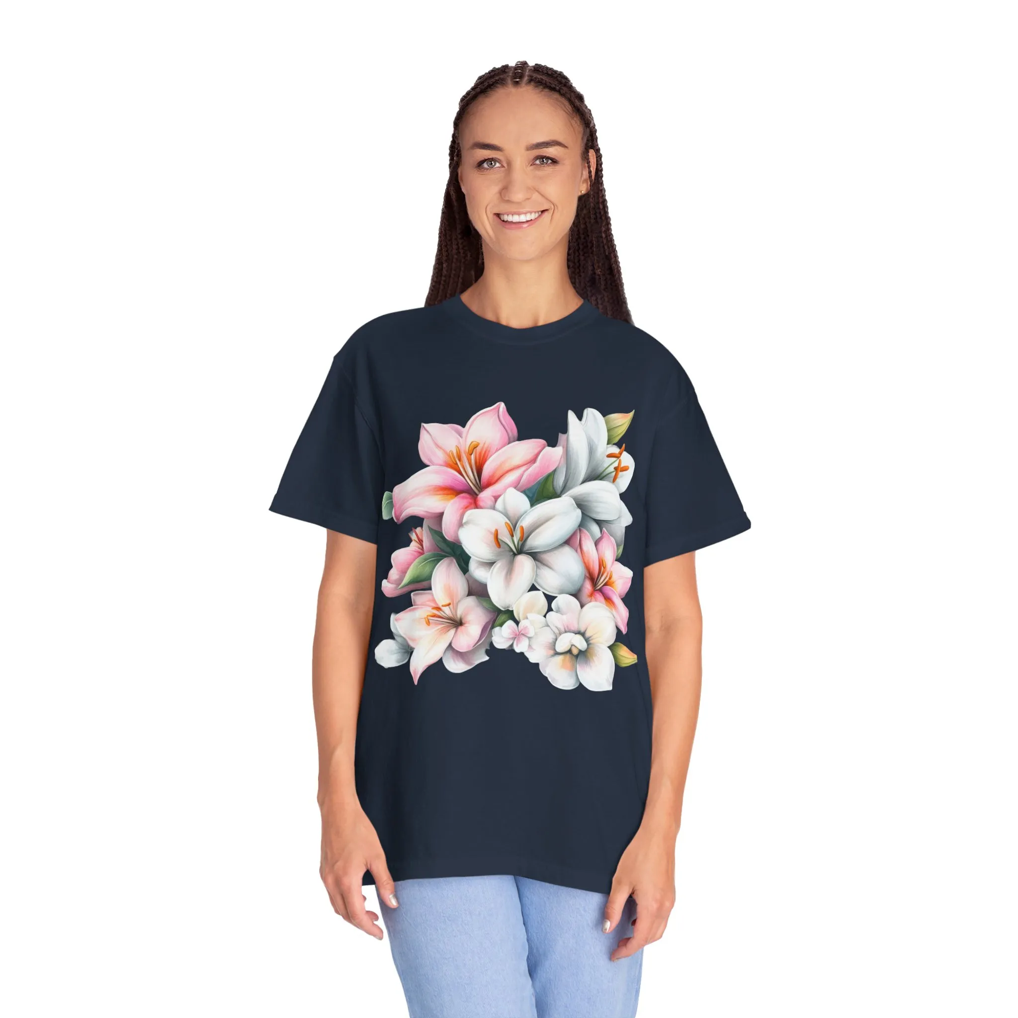 Floral Elegance Unisex Garment-Dyed T-Shirt - Perfect for Spring Celebrations - Image 44
