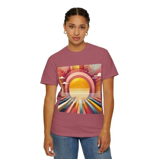 Retro Sunset Unisex T-Shirt - Beach Vibes Tee for Summer Adventures - Image 32