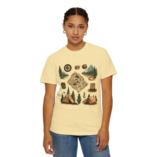 Adventure Awaits Unisex Garment-Dyed T-Shirt – Perfect for Nature Lovers and Camping Enthusiasts - Image 16