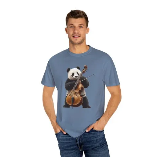 Cute Panda Playing Cello Unisex T-Shirt - Funny Animal Graphic Tee - Image 31
