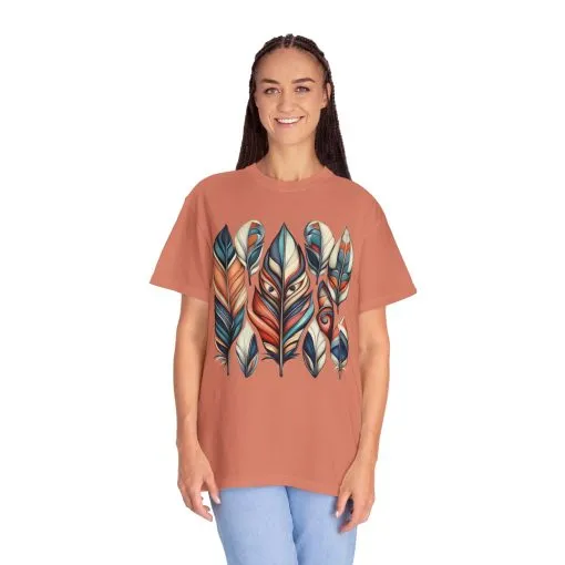 Bohemian Feathers Unisex T-Shirt - Artistic Nature Design - Image 13