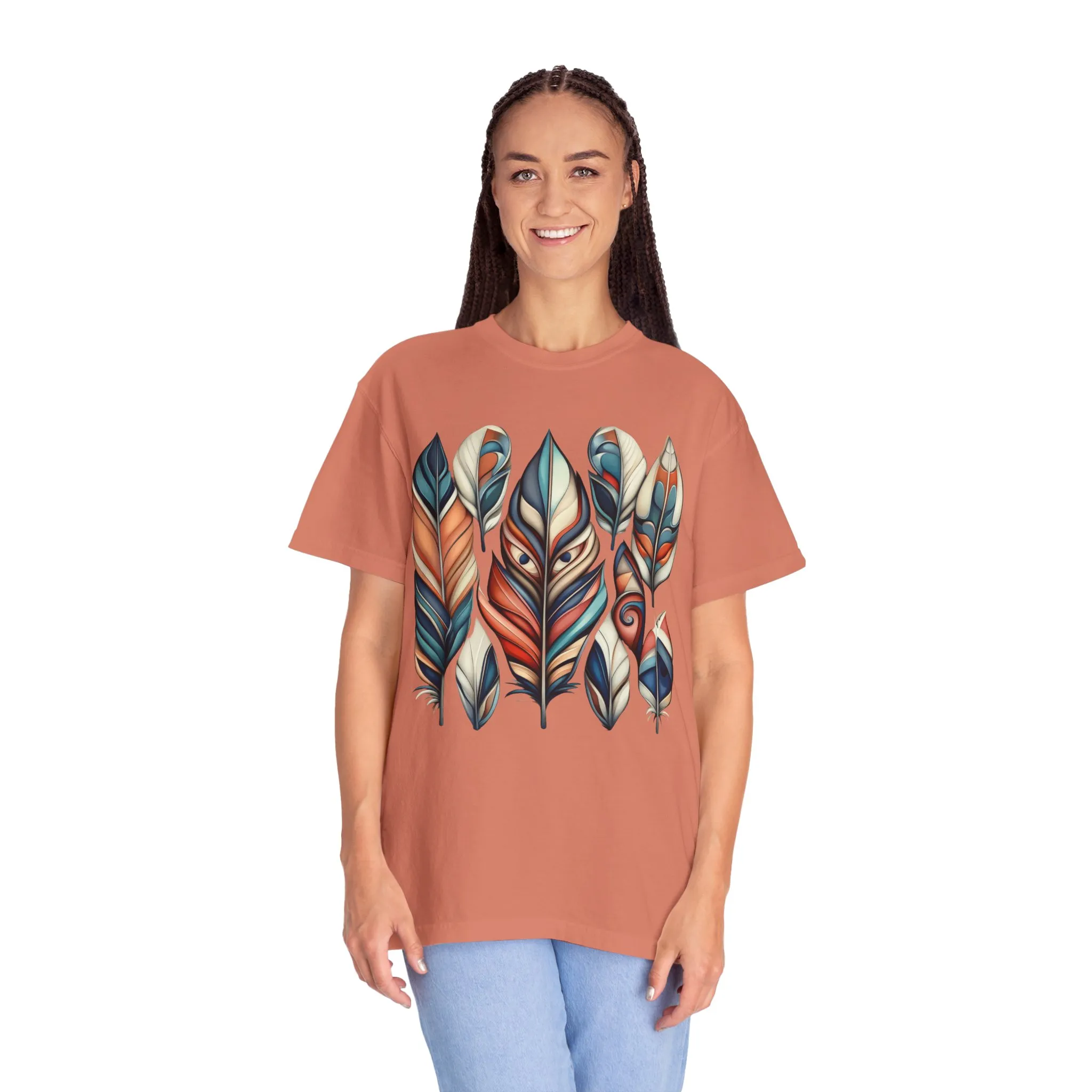 Bohemian Feathers Unisex T-Shirt - Artistic Nature Design - Image 13