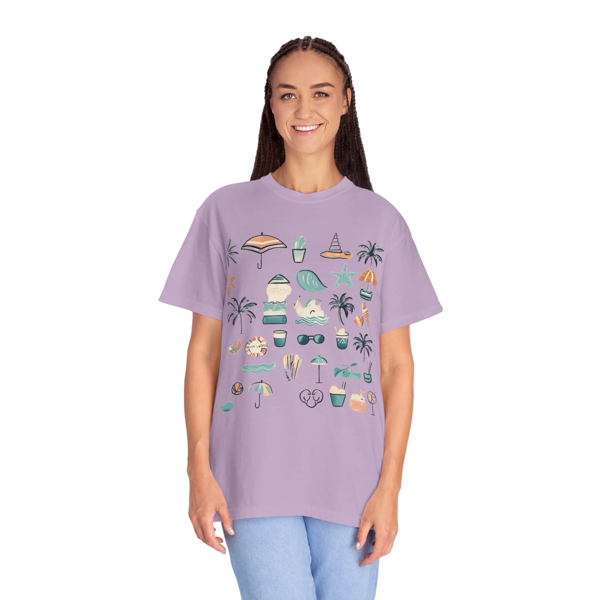Beach Vibes Unisex Garment-Dyed T-Shirt | Summer Fun Graphic Tee - Image 27