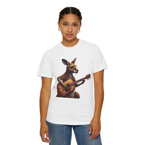 Cool Kangaroo Playing Guitar Unisex T-Shirt - Unique Gift for Music Lovers - Image 8
