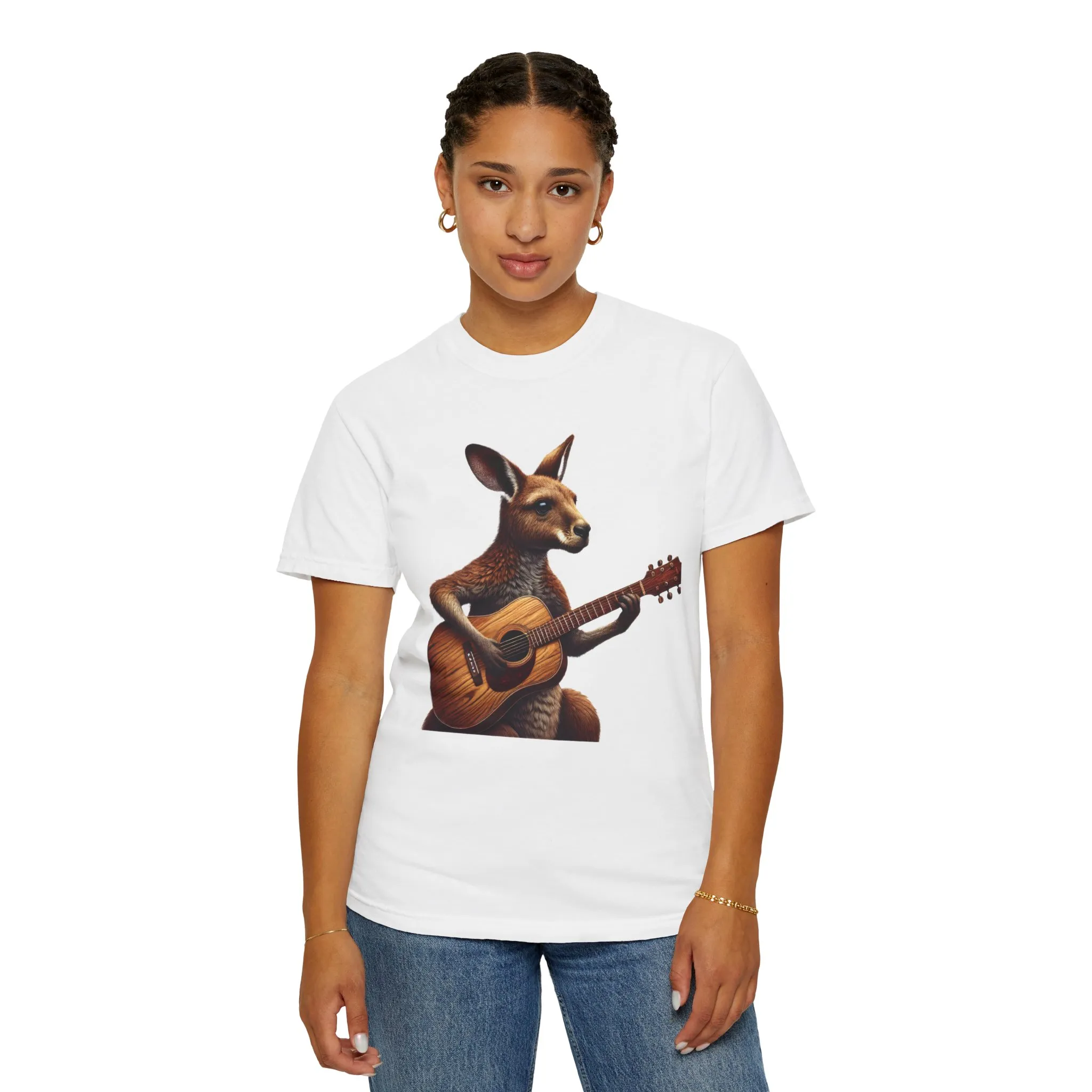 Cool Kangaroo Playing Guitar Unisex T-Shirt - Unique Gift for Music Lovers - Image 8
