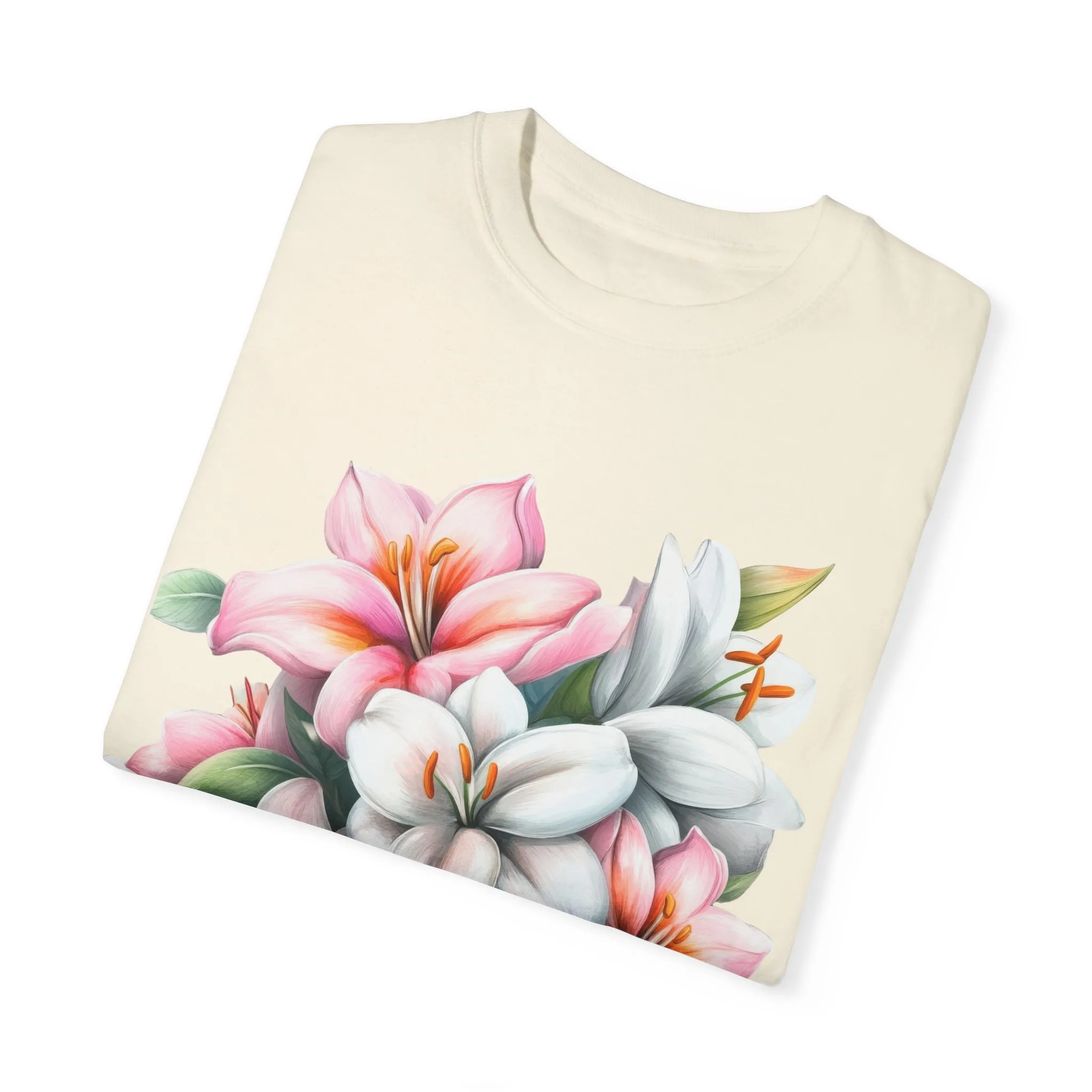 Floral Elegance Unisex Garment-Dyed T-Shirt - Perfect for Spring Celebrations - Image 10