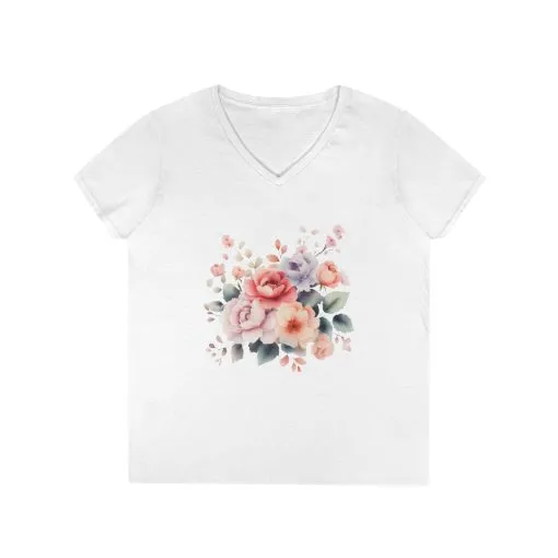 Ladies' V-Neck T-Shirt - Image 2