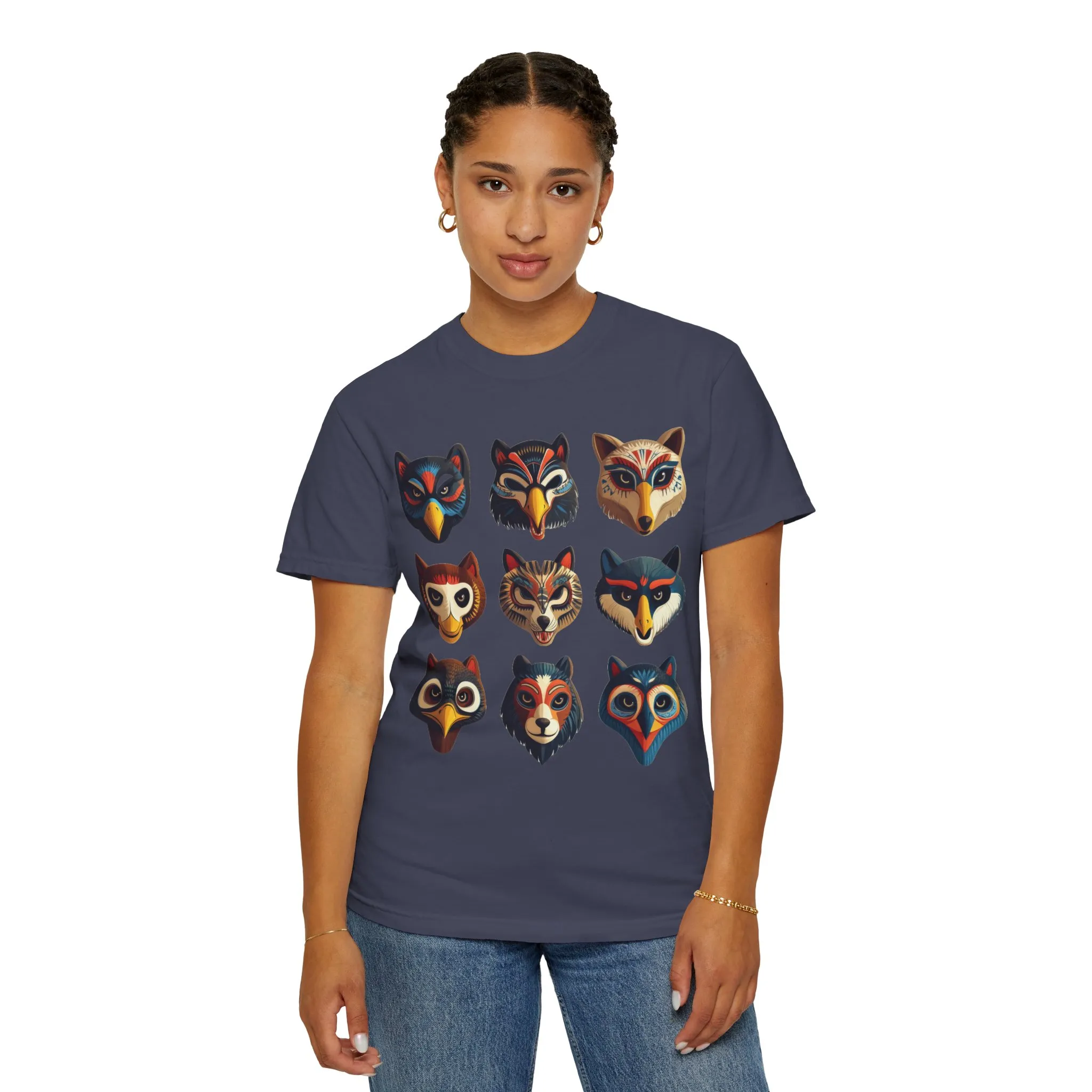 Wild Animal Masks Unisex Garment-Dyed T-Shirt - Image 24