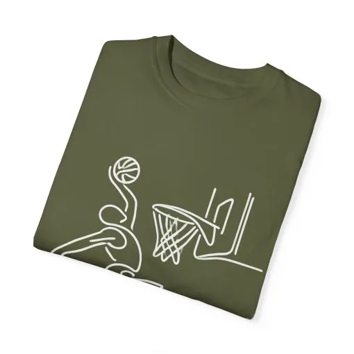 Unisex Basketball Outline T-shirt - Sporty Graphic Tee for Athletes - Image 10