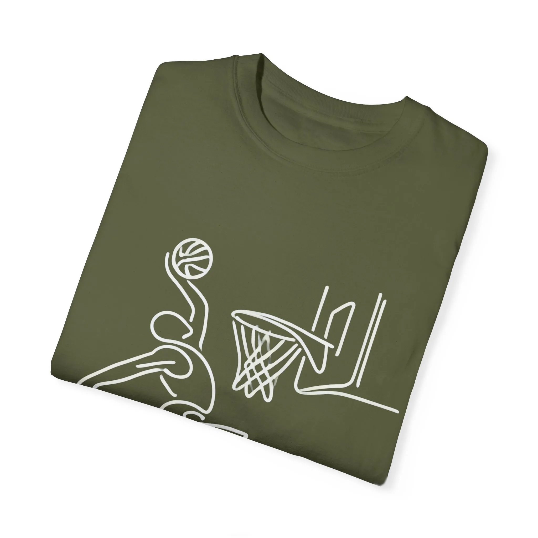 Unisex Basketball Outline T-shirt - Sporty Graphic Tee for Athletes - Image 10
