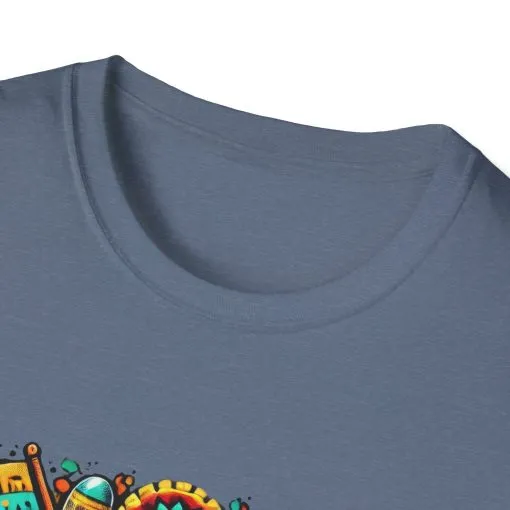 Happy Easter Unisex Softstyle T-Shirt - Colorful Easter Egg Design - Image 47