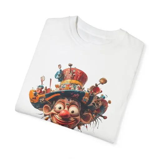 Whimsical Artist Unisex Garment-Dyed T-Shirt - Colorful Character Design - Image 6