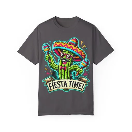 Fiesta Time Cactus T-Shirt - Unisex Garment-Dyed Tee for Celebration Lovers - Image 29