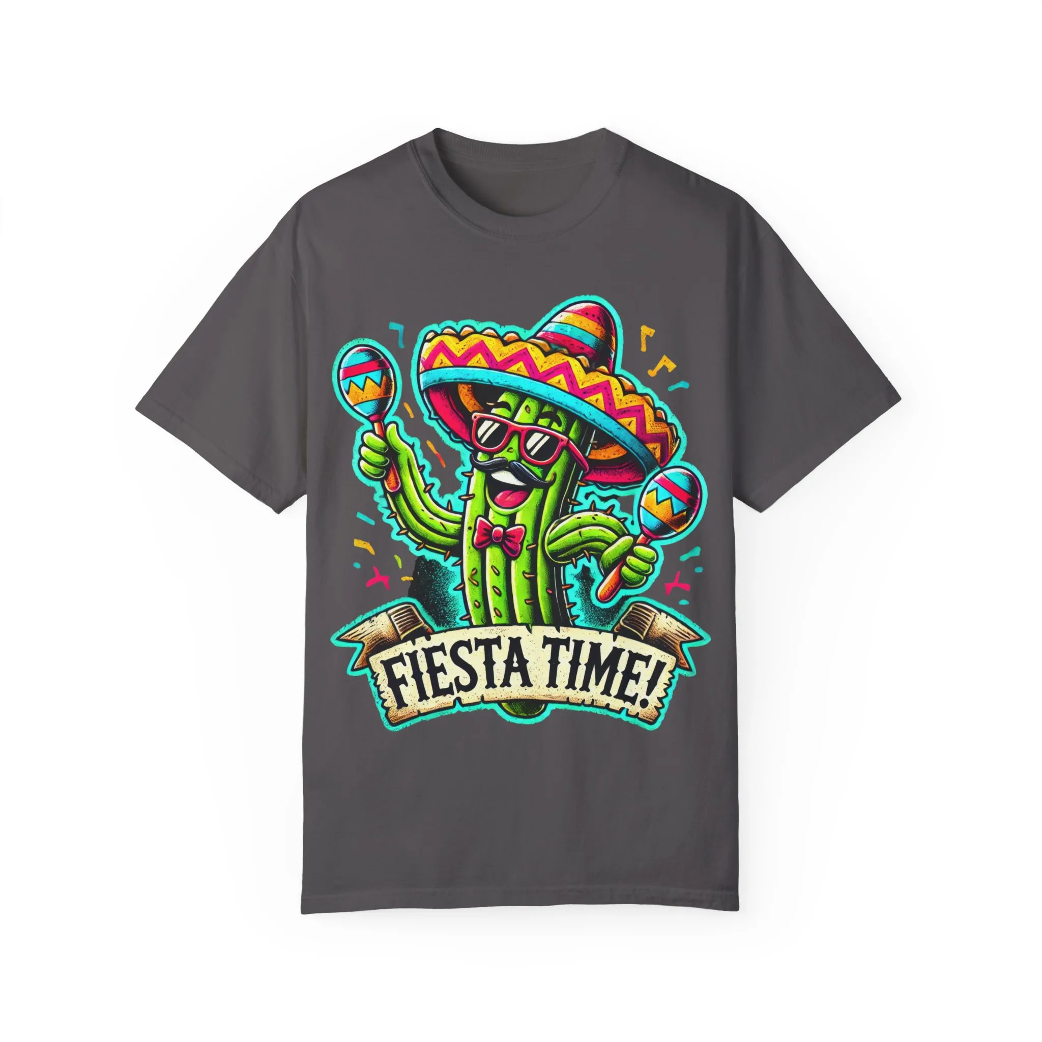 Fiesta Time Cactus T-Shirt - Unisex Garment-Dyed Tee for Celebration Lovers - Image 29