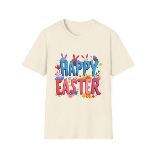 Easter Joy Unisex Softstyle T-Shirt - Spring Floral Design - Image 16