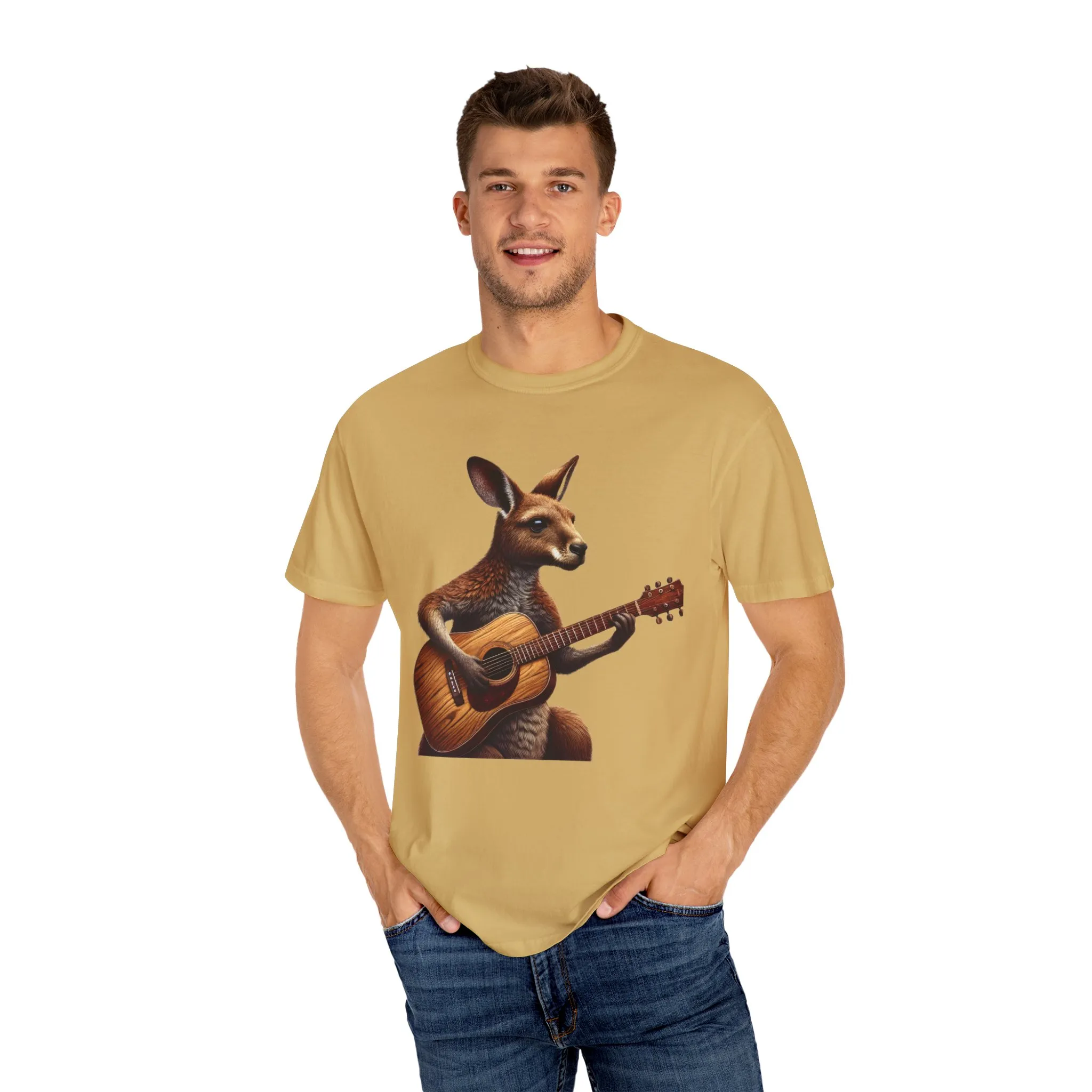 Cool Kangaroo Playing Guitar Unisex T-Shirt - Unique Gift for Music Lovers - Image 15