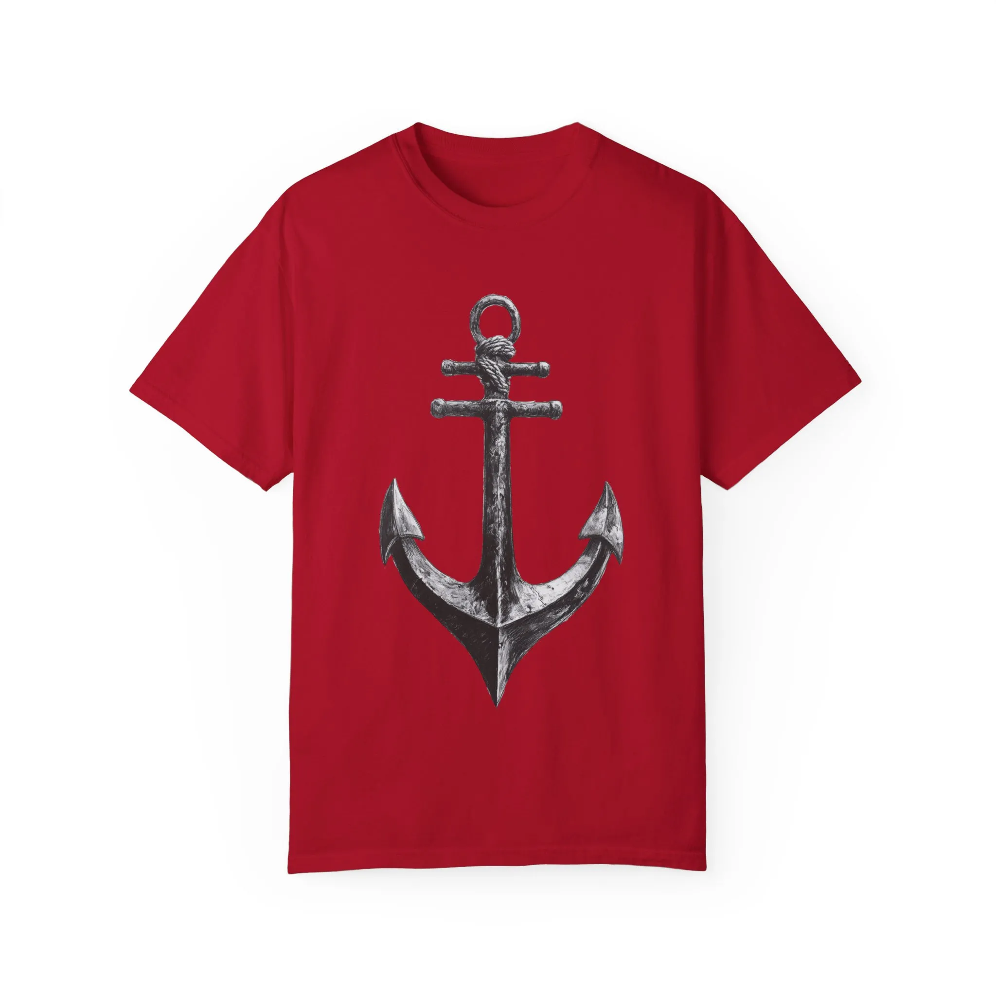 Nautical Anchor Unisex Garment-Dyed T-shirt | Casual Marine Style Wear - Image 45